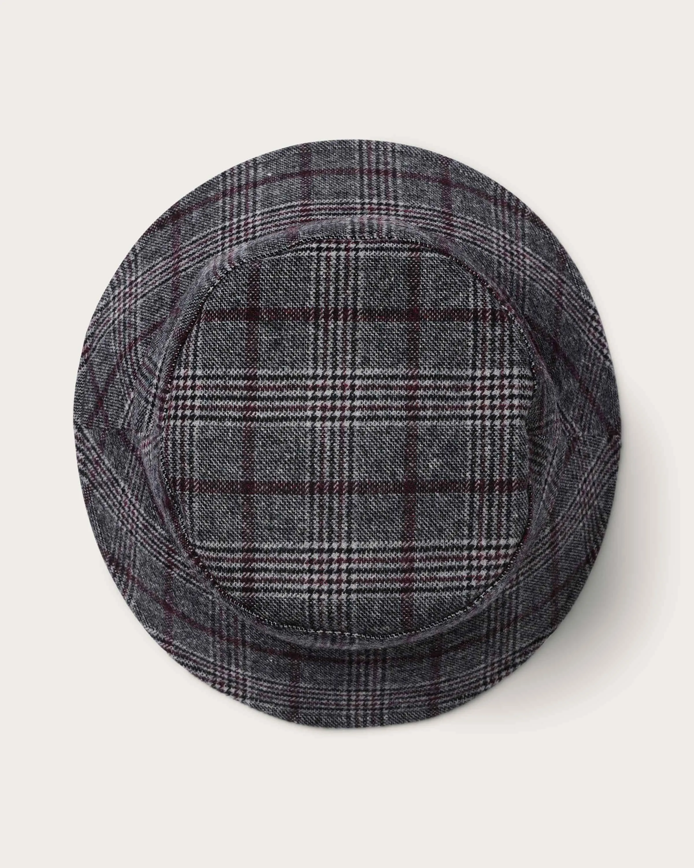Gable Bucket in Grey & Burgundy sold by Hemlock Hat Co product image thumbnail 5