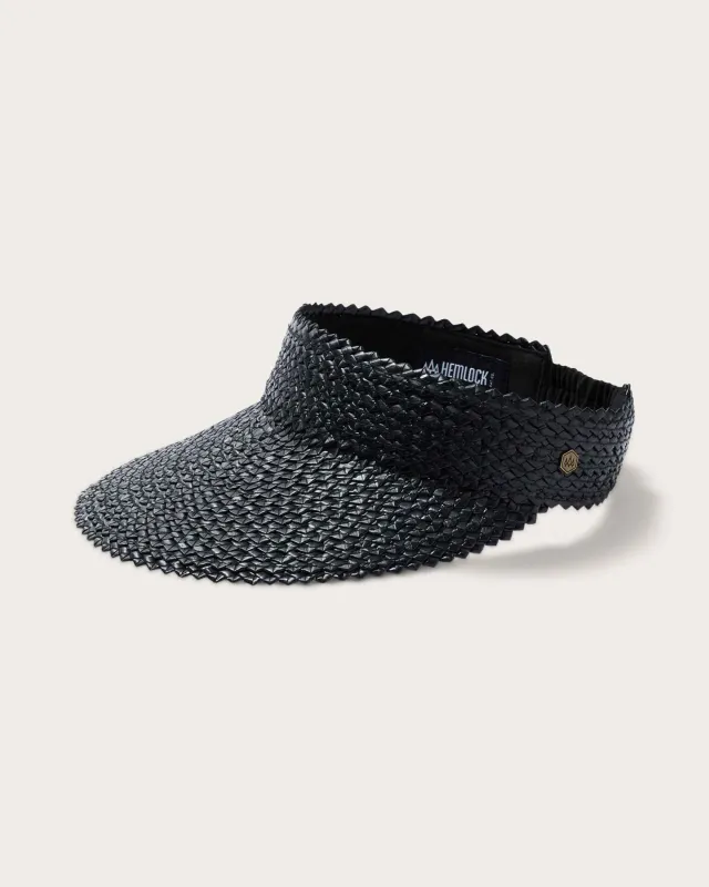 Capri Visor in Onyx sold by Hemlock Hat Co