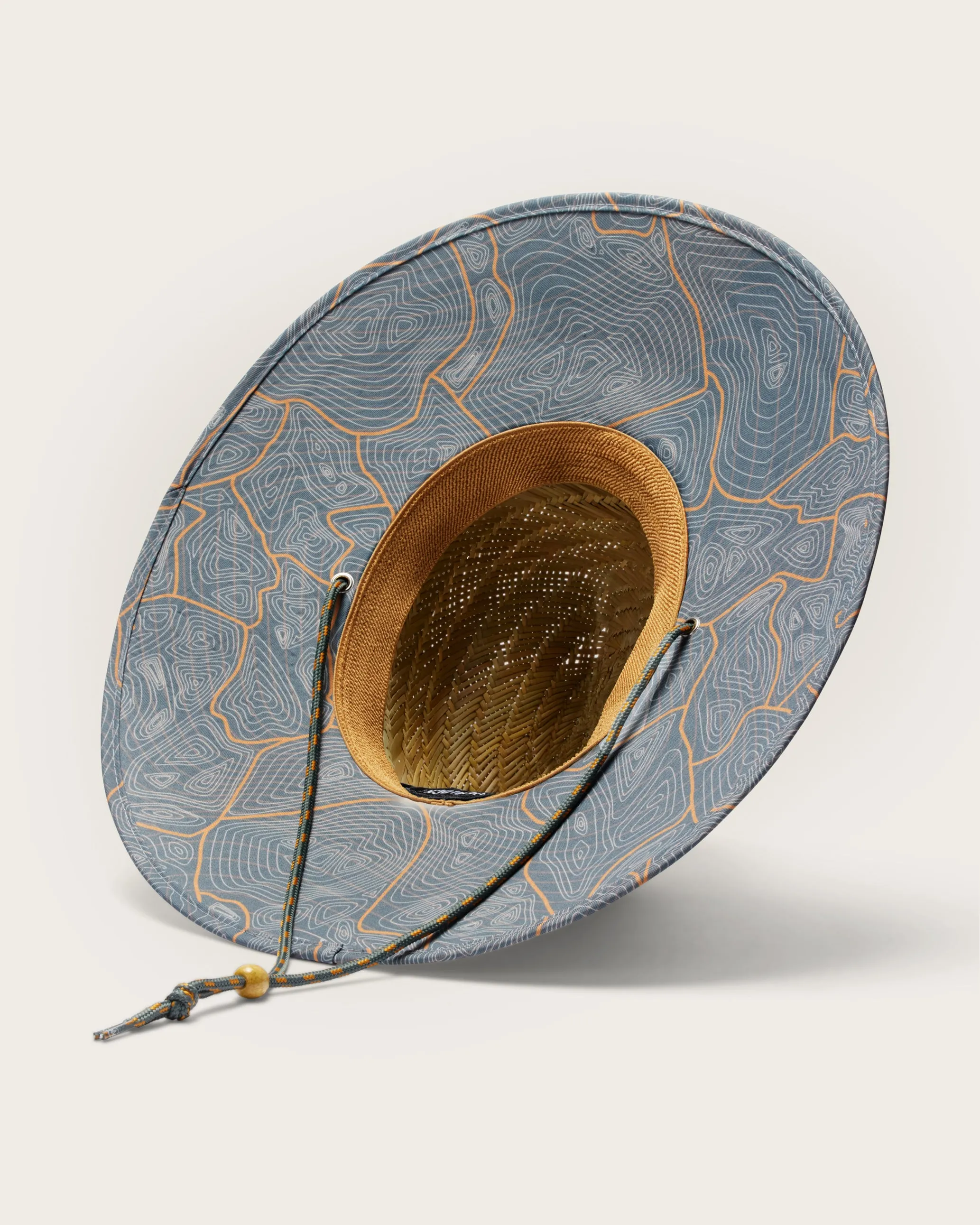 UPF 50+ Lifeguard Straw Hat in Nomad Blue sold by Hemlock Hat Co product image thumbnail 4