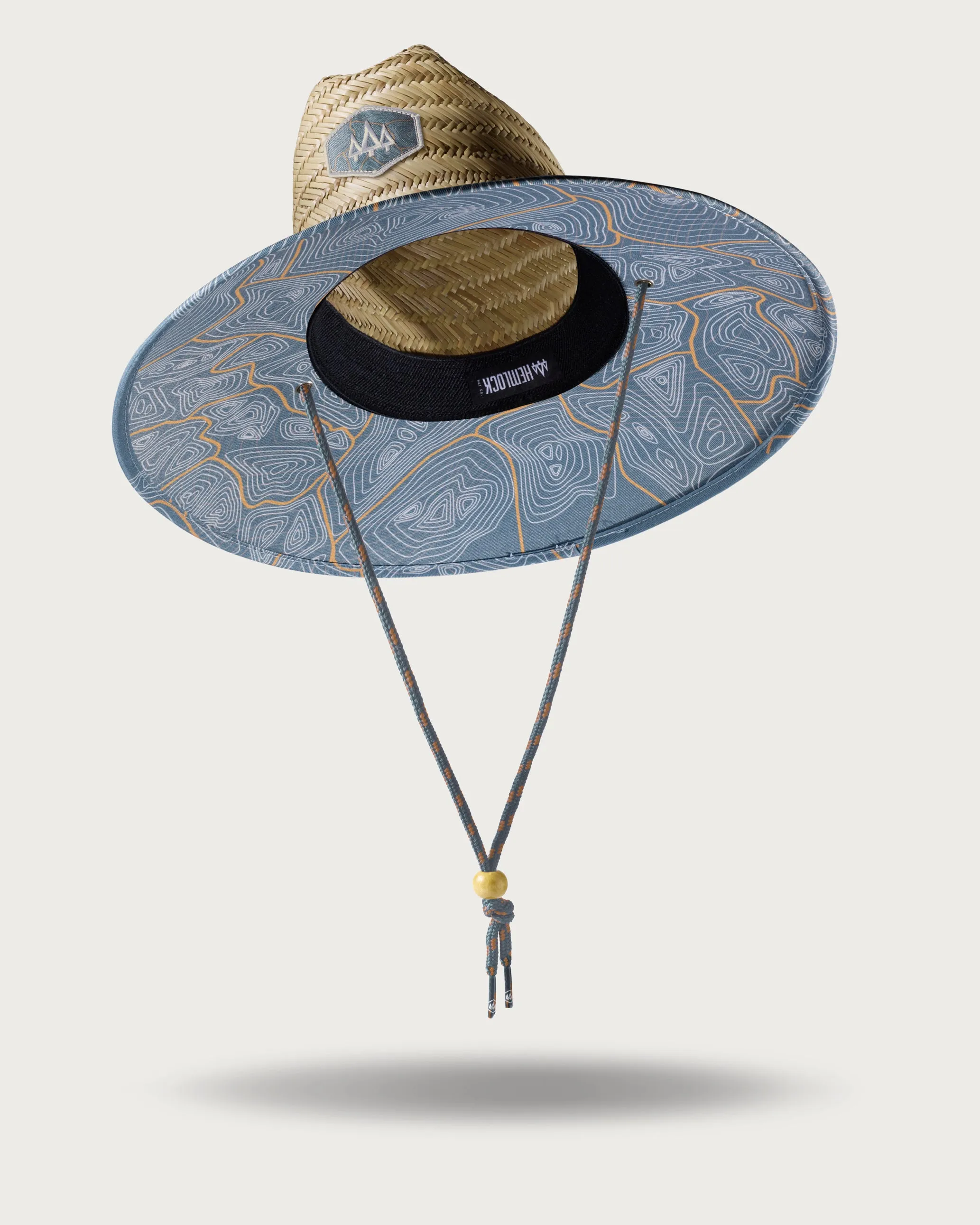 UPF 50+ Lifeguard Straw Hat in Nomad Blue sold by Hemlock Hat Co