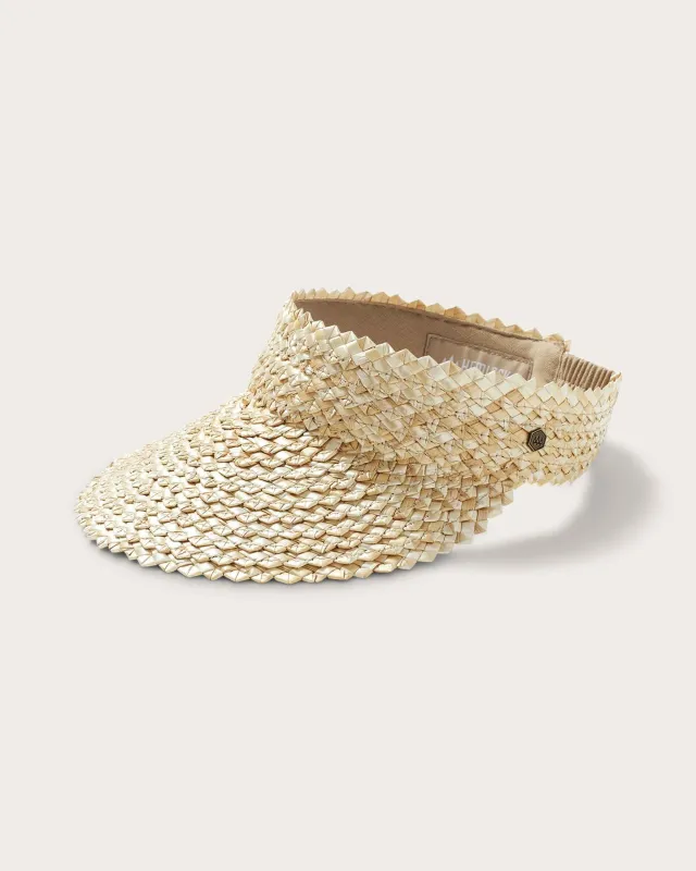 Capri Visor in Blonde sold by Hemlock Hat Co