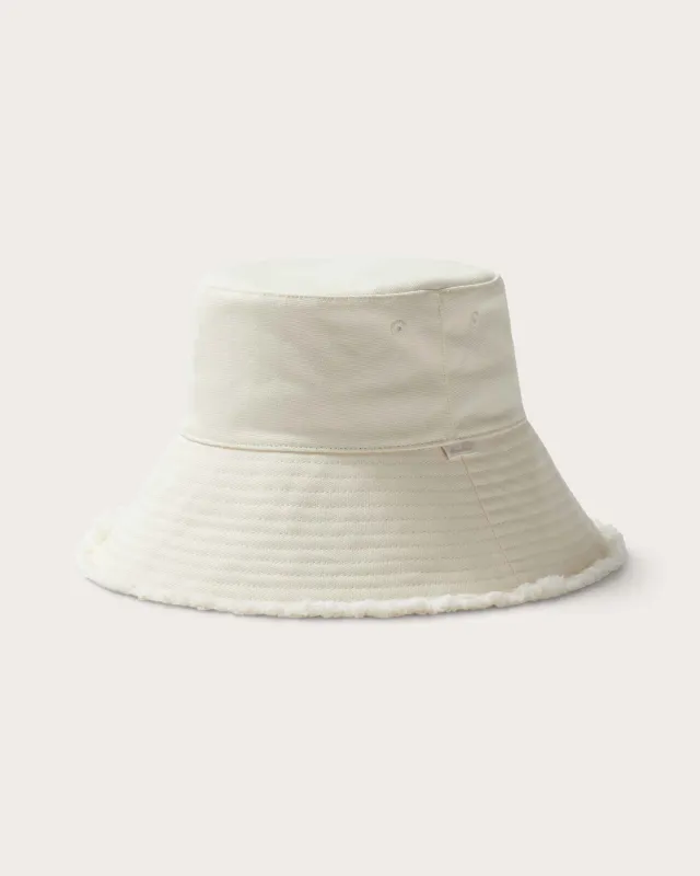 Bali Wide Brim Bucket in Bone sold by Hemlock Hat Co