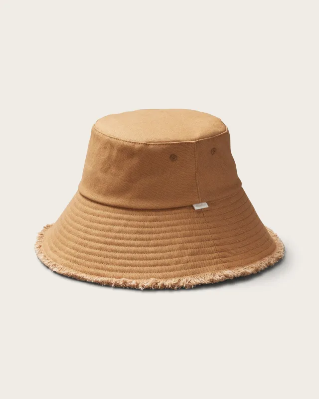 Bali Wide Brim Bucket in Camel sold by Hemlock Hat Co