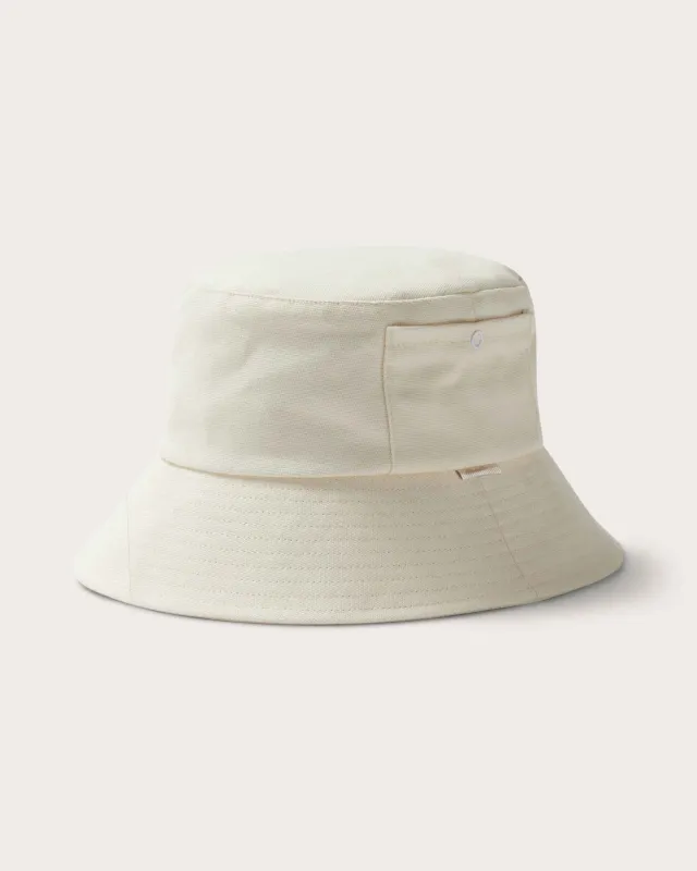 Isle Bucket Hat in Bone sold by Hemlock Hat Co