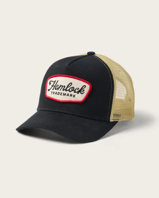 Remington Trucker Hat Black made by Hemlock Hat Co