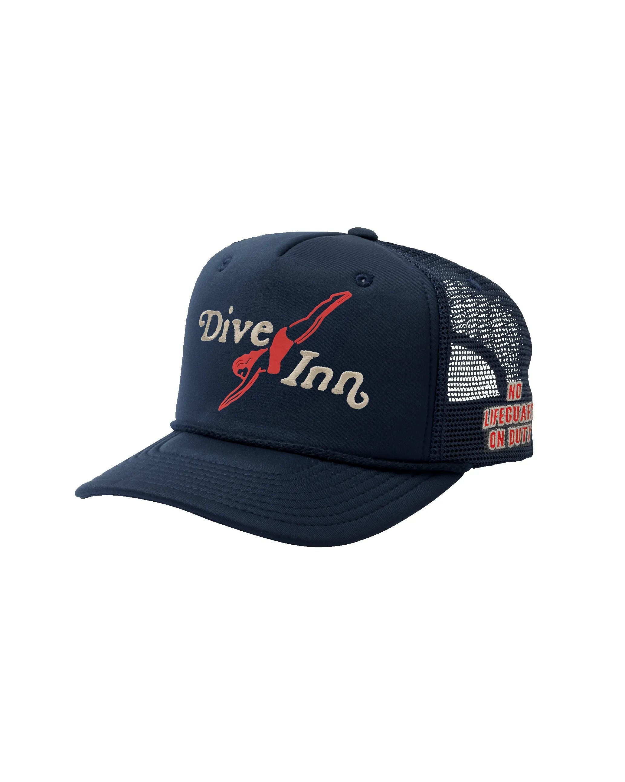 Dive Inn Foam Trucker Hat in Navy sold by Hemlock Hat Co