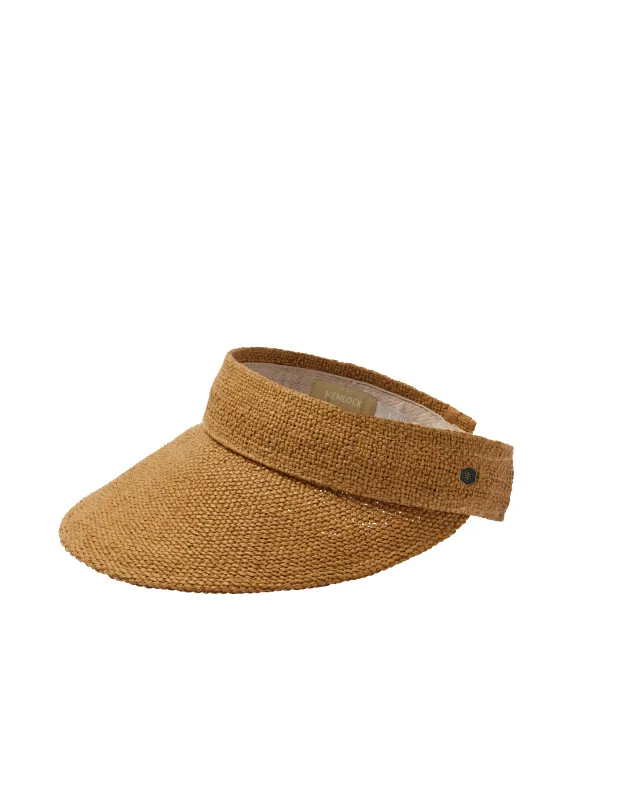 Perla Packable Visor in Tan sold by Hemlock Hat Co