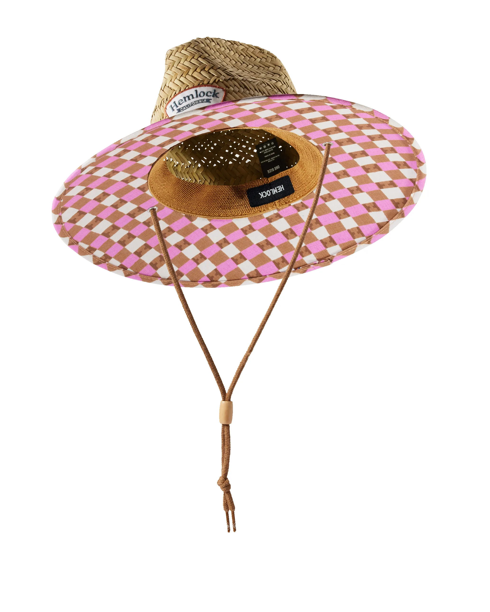 UPF 50+ Lifeguard in Pink Check sold by Hemlock Hat Co