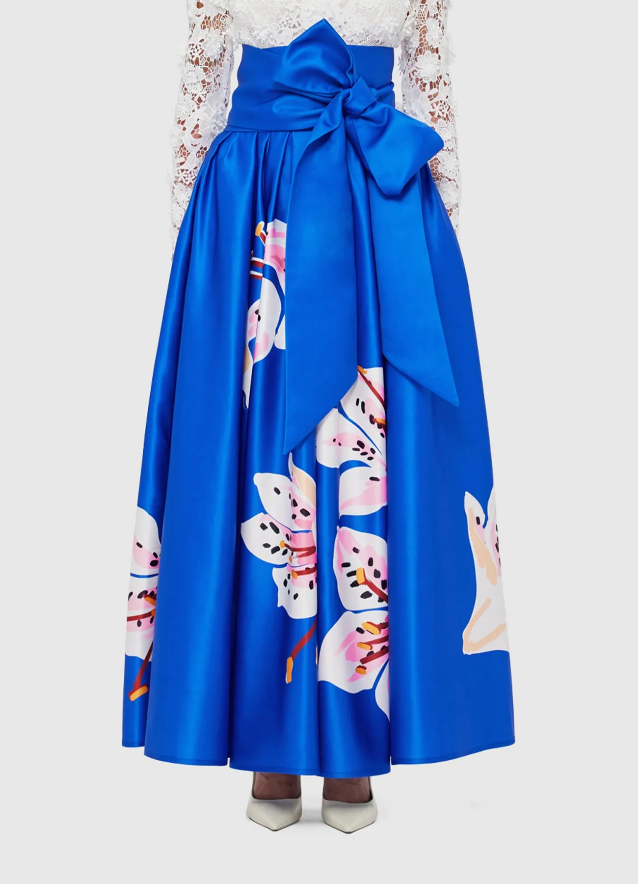 Valerie Maxi Skirt - Lily Print in Cobalt sold by LEO LIN product image thumbnail 2