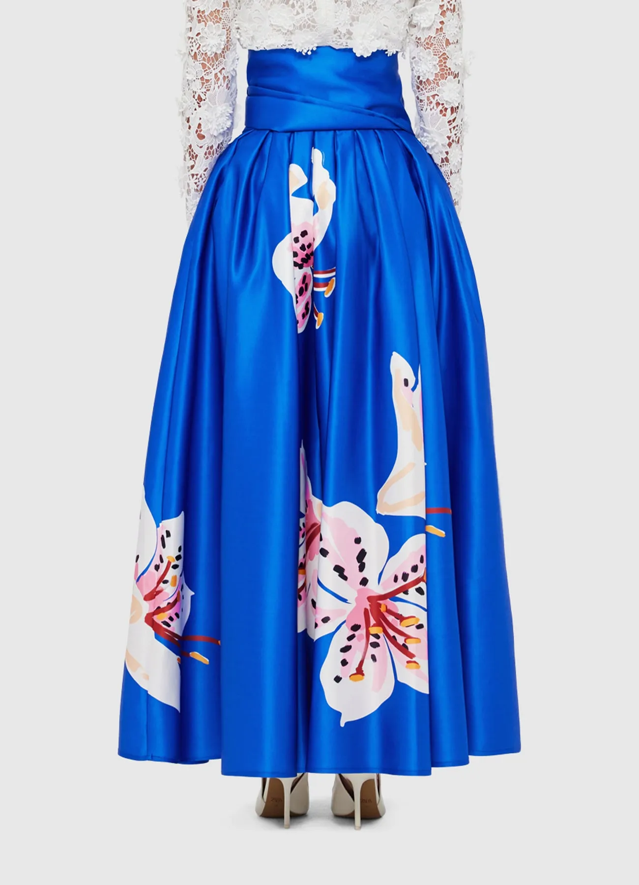 Valerie Maxi Skirt - Lily Print in Cobalt sold by LEO LIN product image thumbnail 4