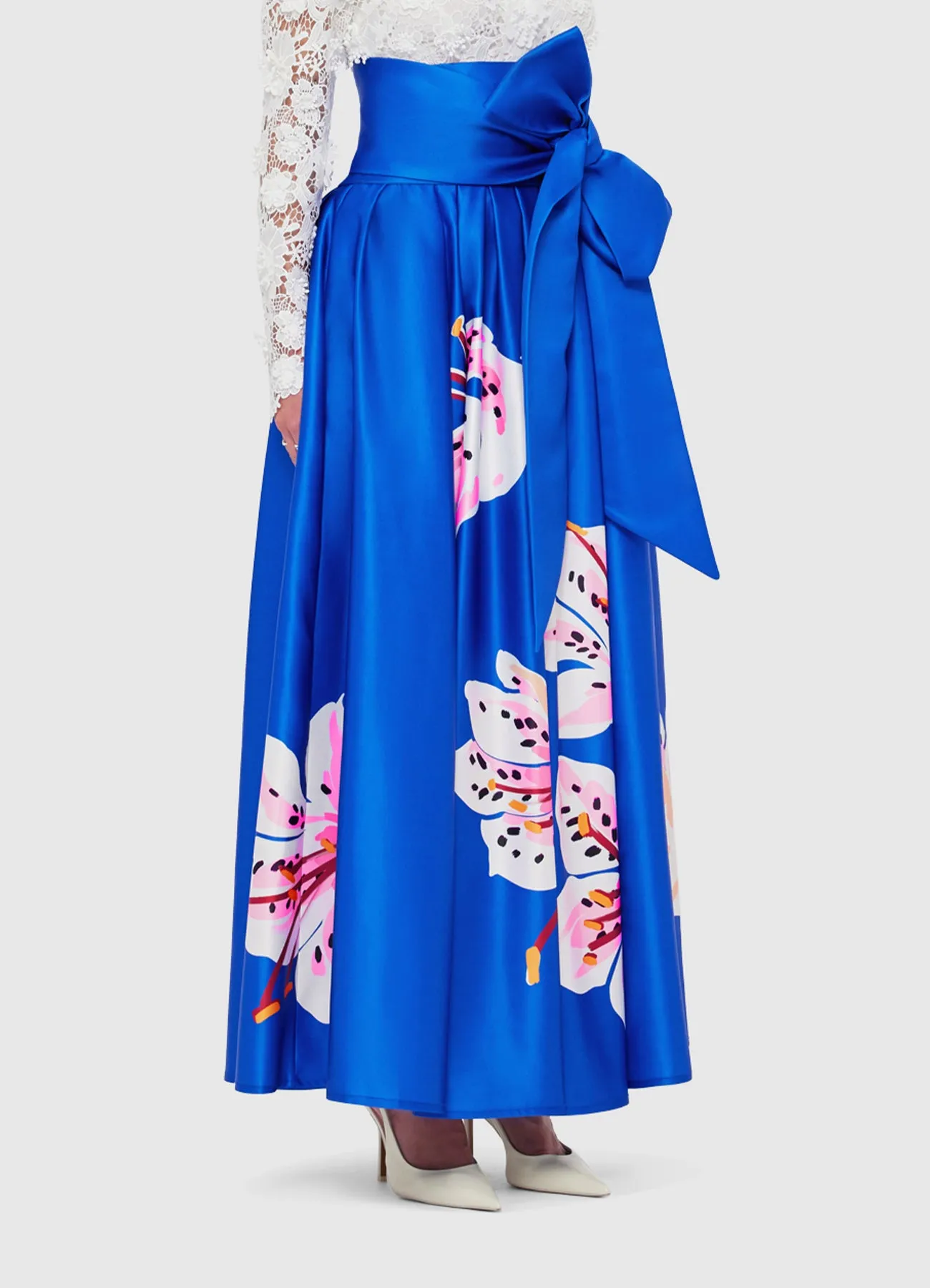Valerie Maxi Skirt - Lily Print in Cobalt sold by LEO LIN product image thumbnail 3