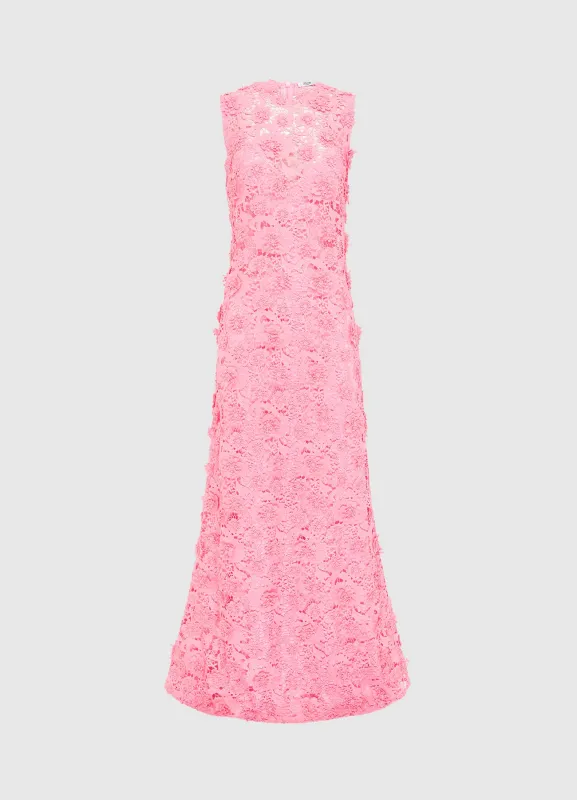 Eva Lace Maxi Dress - Bubblegum sold by LEO LIN