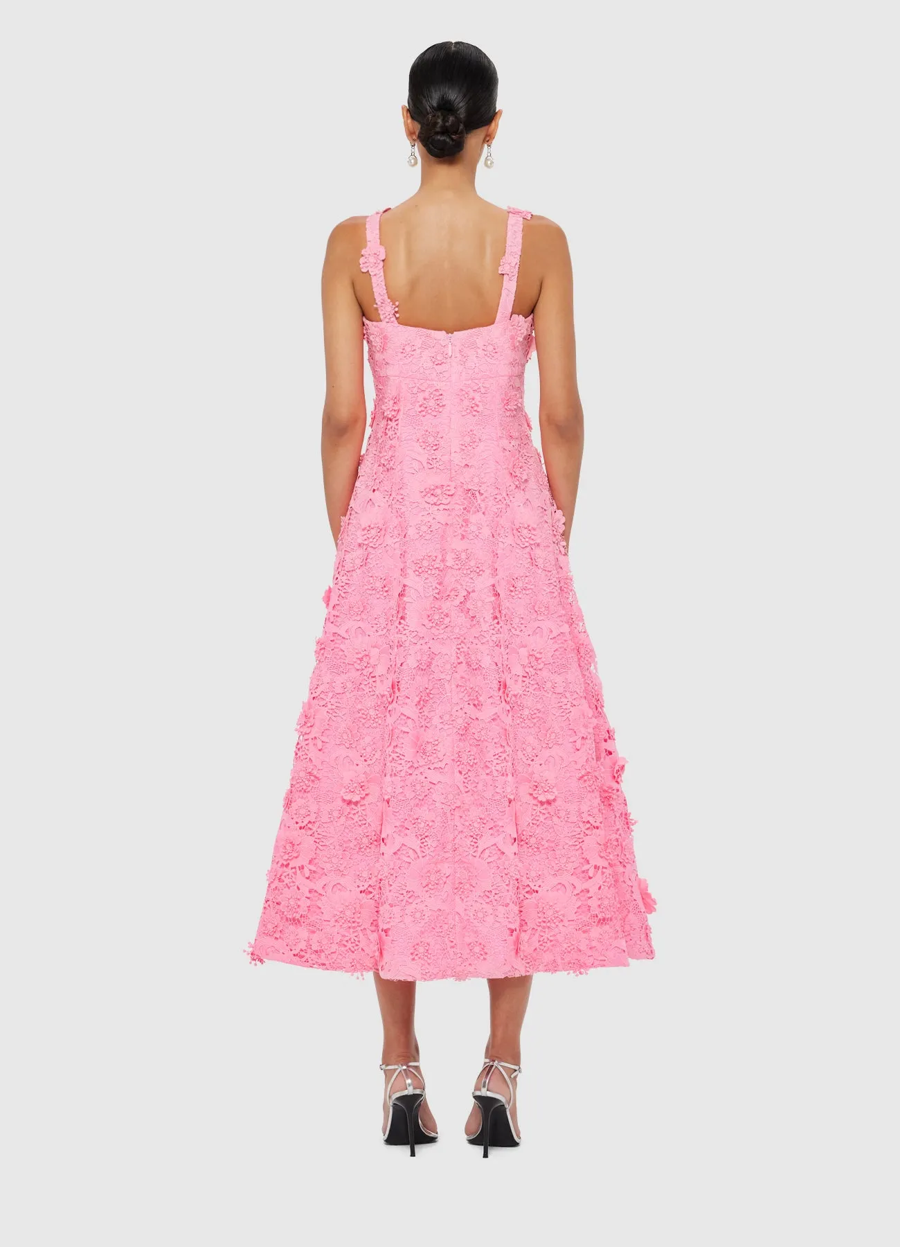 Odette Lace Midi Dress - Bubblegum sold by LEO LIN product image thumbnail 4