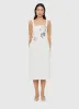 Larissa Embroidered Lace Midi Dress - Snow sold by LEO LIN