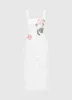 Larissa Embroidered Lace Midi Dress - Snow sold by LEO LIN