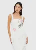 Larissa Embroidered Lace Midi Dress - Snow sold by LEO LIN