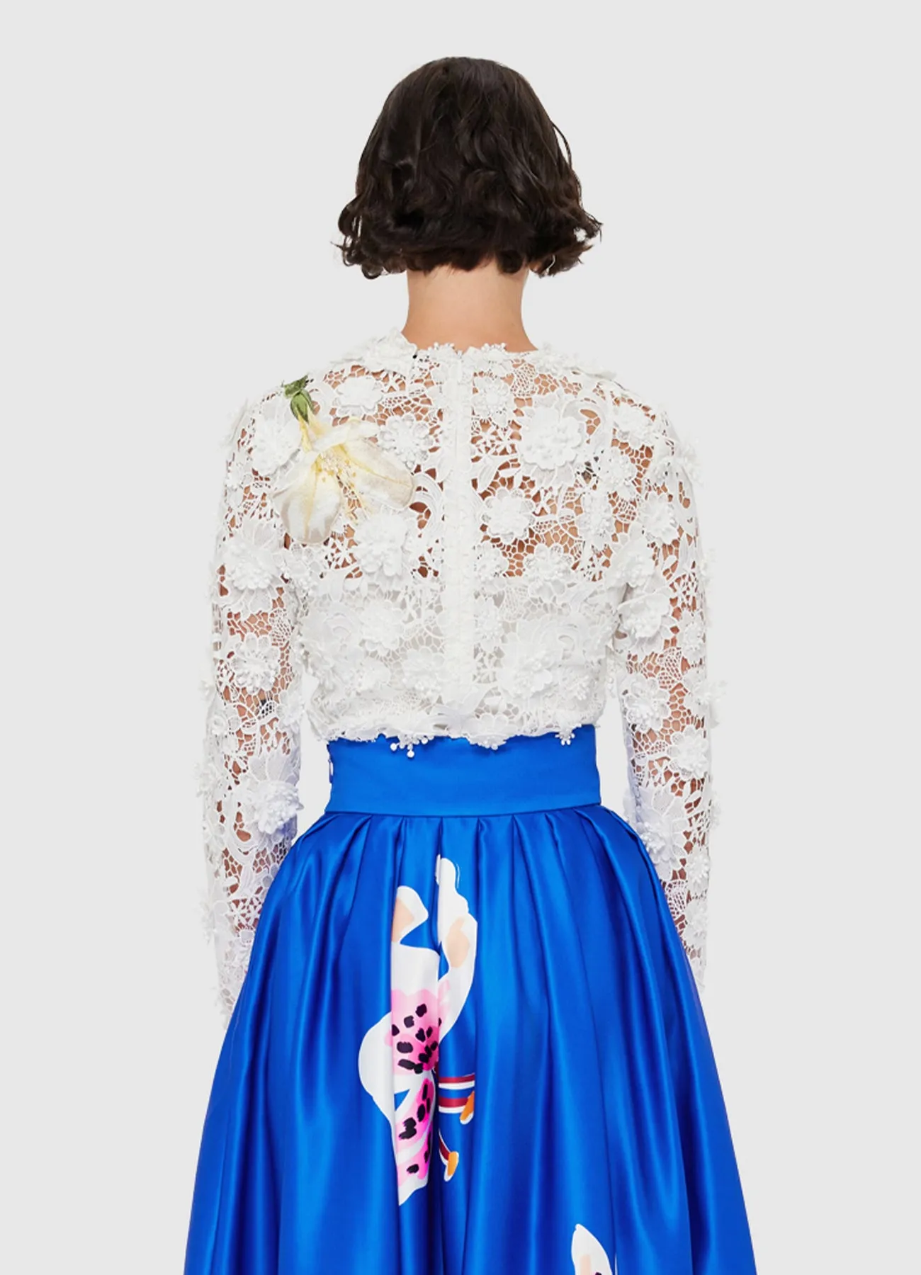 Luna Embroidered Lace Top - Snow sold by LEO LIN product image thumbnail 4