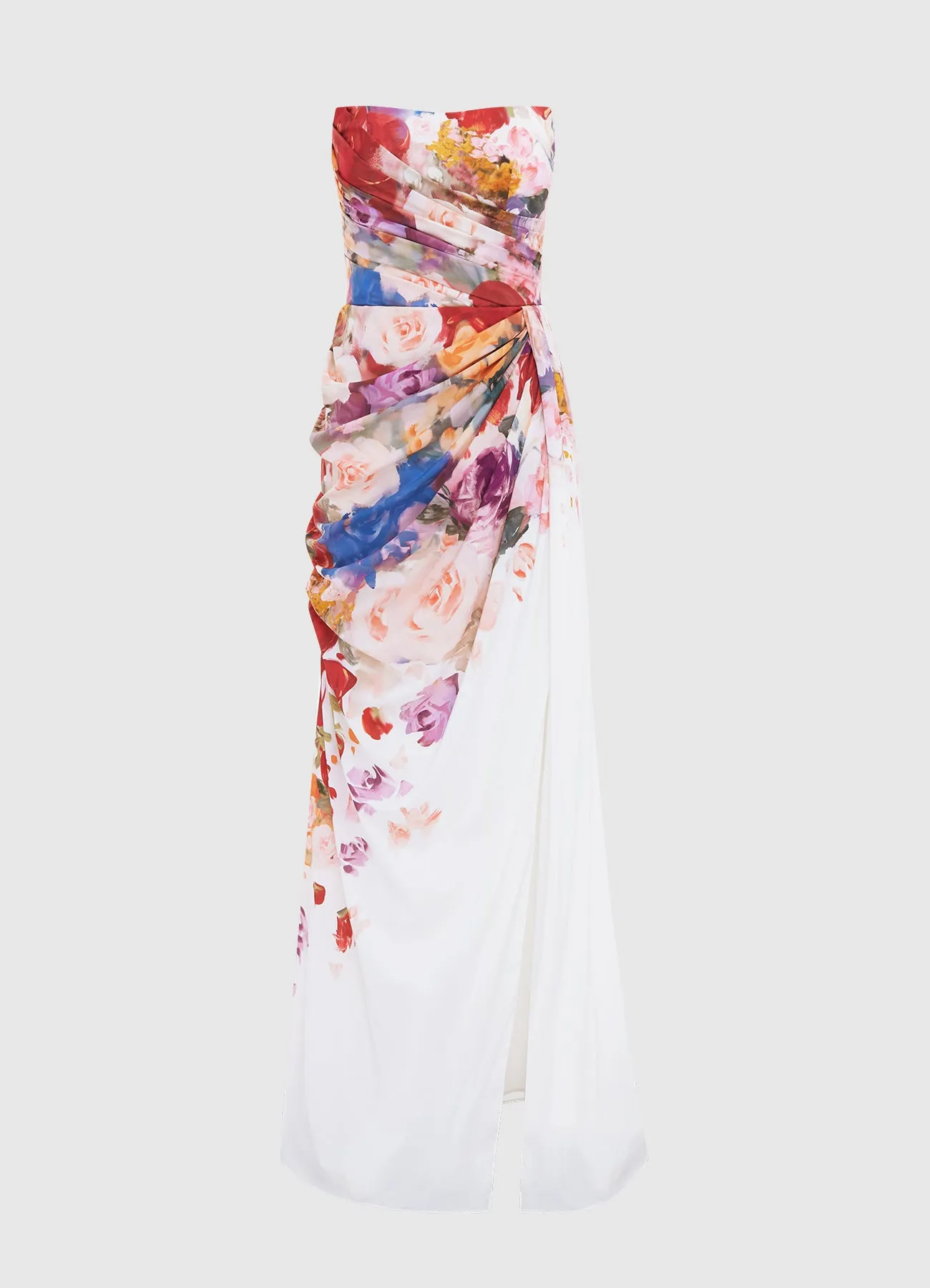 Anastasia Bustier Gown - Fleur Print sold by LEO LIN