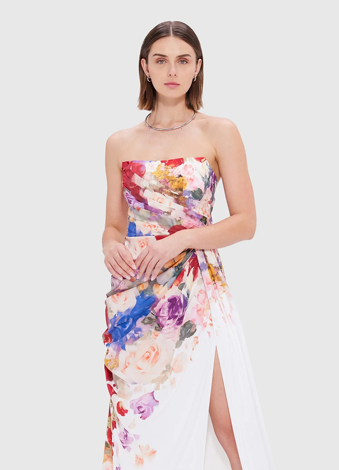 Anastasia Bustier Gown - Fleur Print sold by LEO LIN product image thumbnail 5
