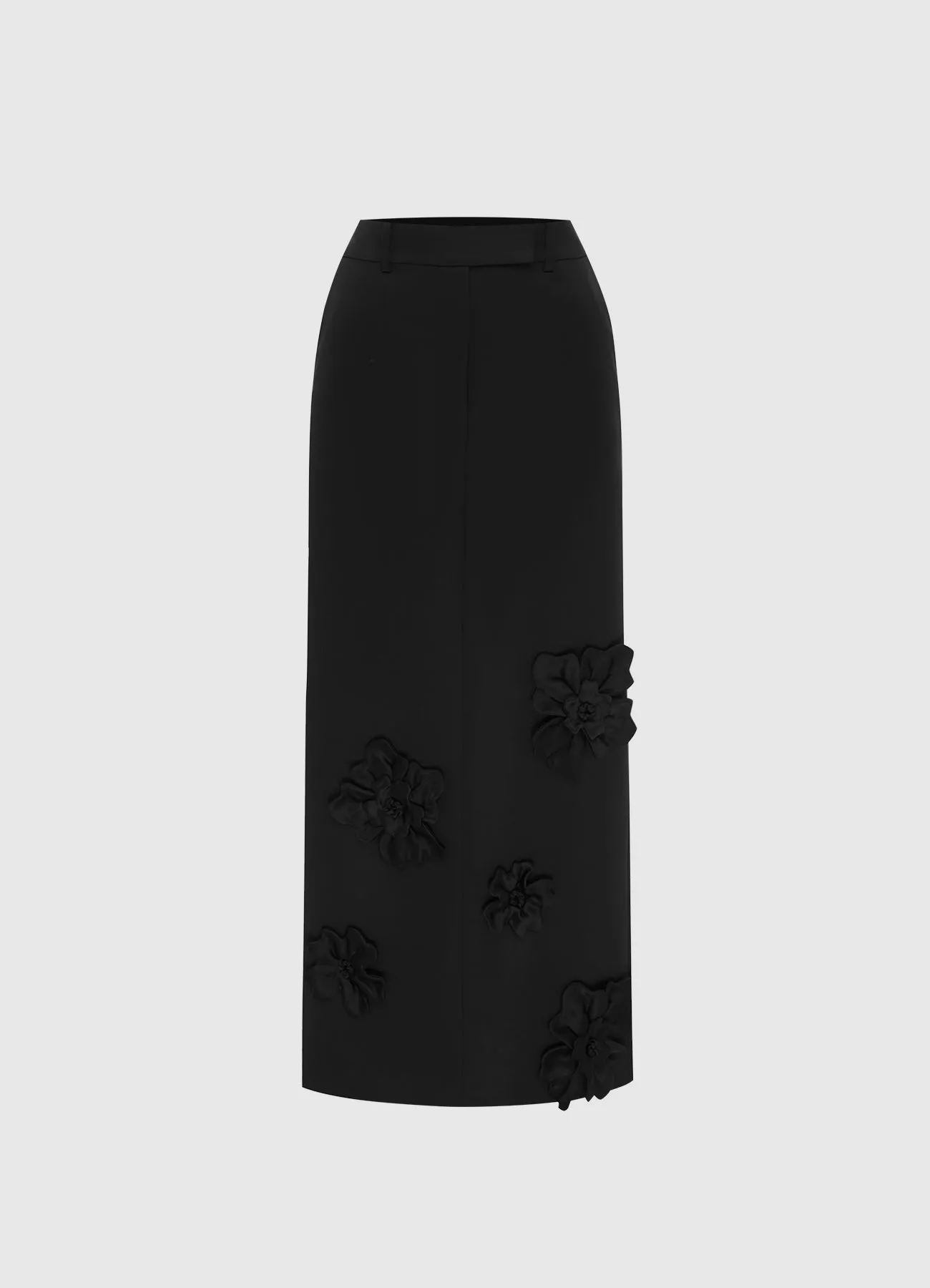 Olivia Petal Maxi Skirt - Ebony sold by LEO LIN