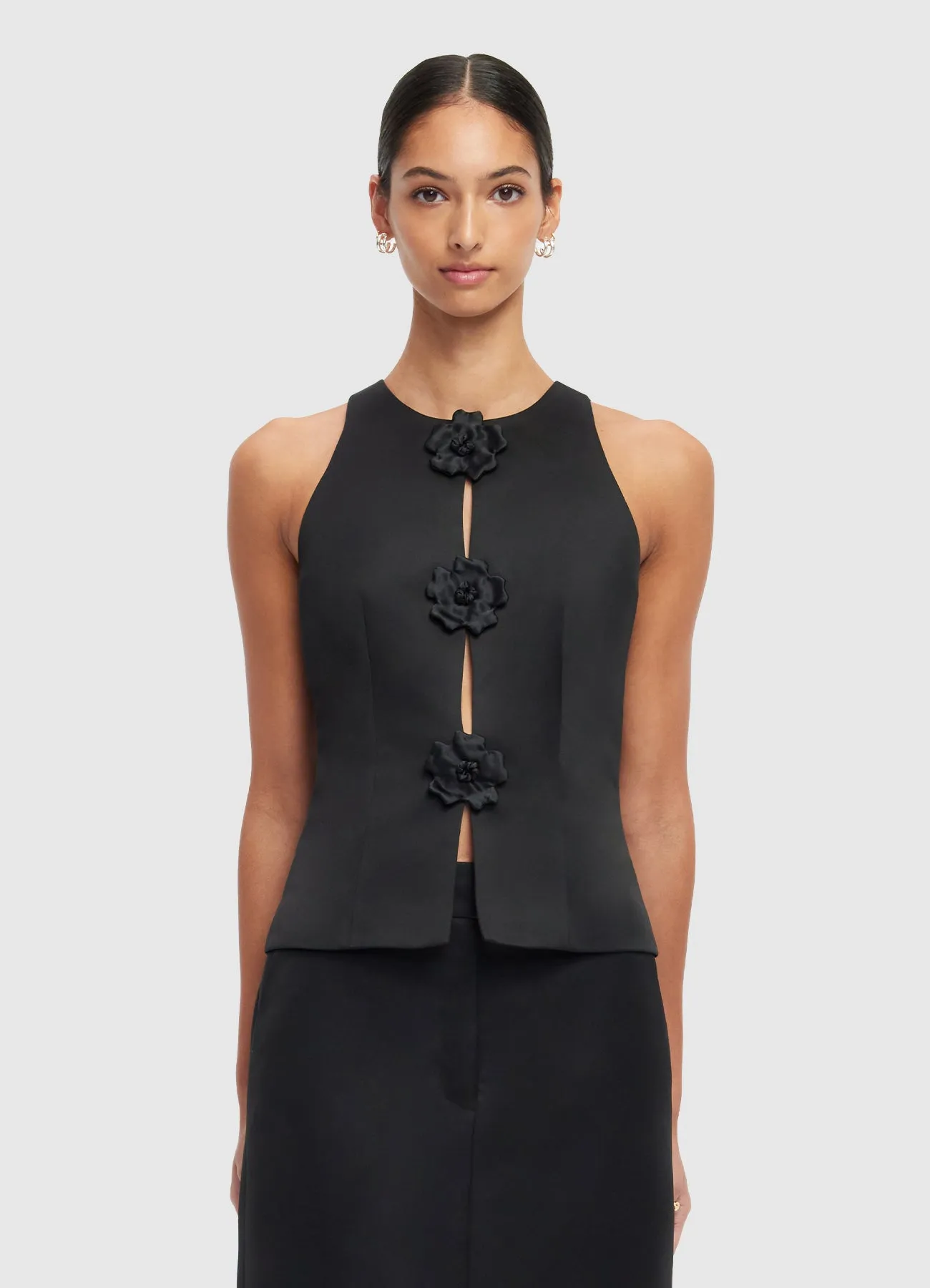 Amelia Petal Top - Ebony sold by LEO LIN product image thumbnail 2