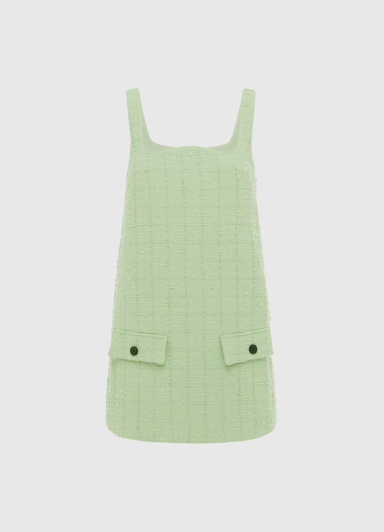 Kira Tweed Mini Dress - Caledon Green sold by LEO LIN