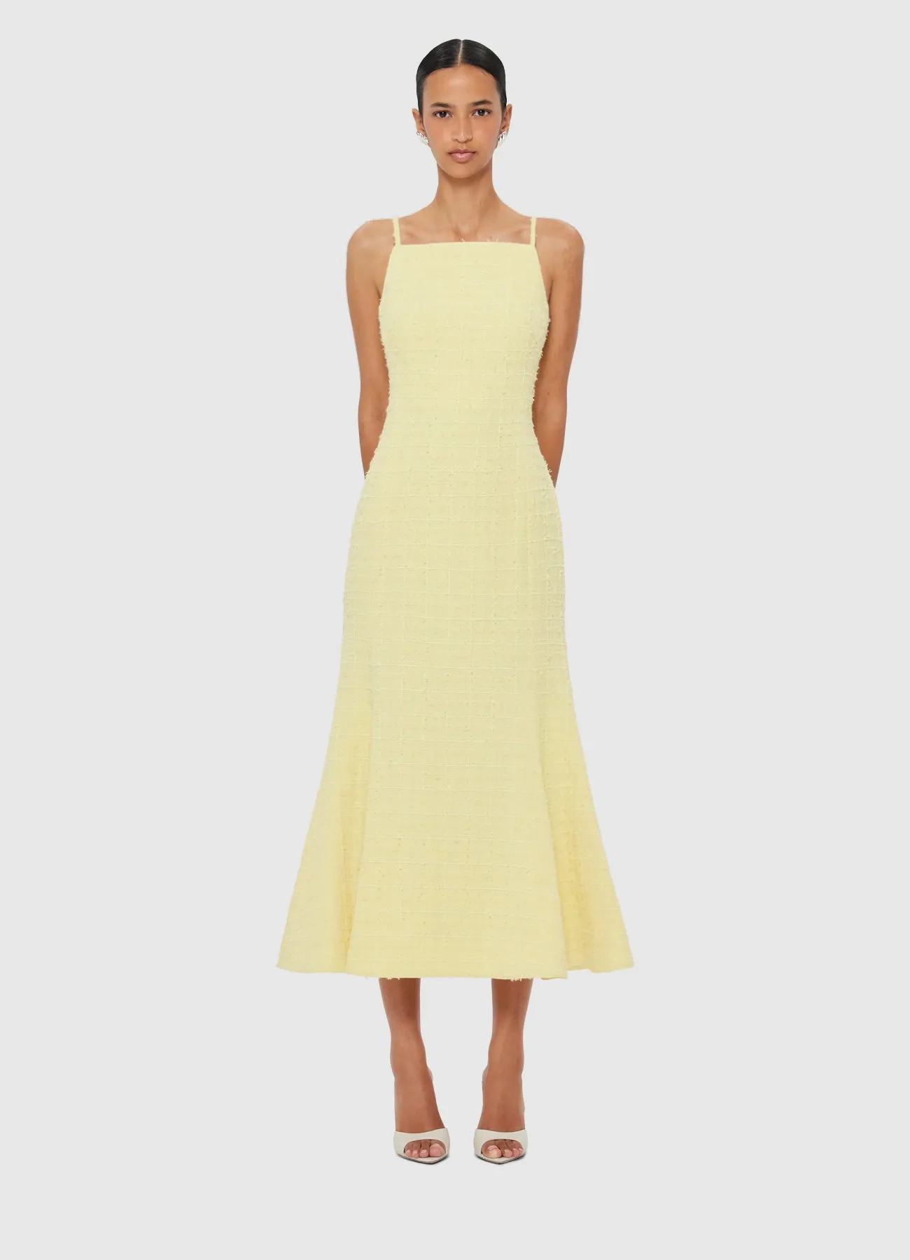 Regina Tweed Midi Dress - Sorbet Yellow sold by LEO LIN product image thumbnail 2