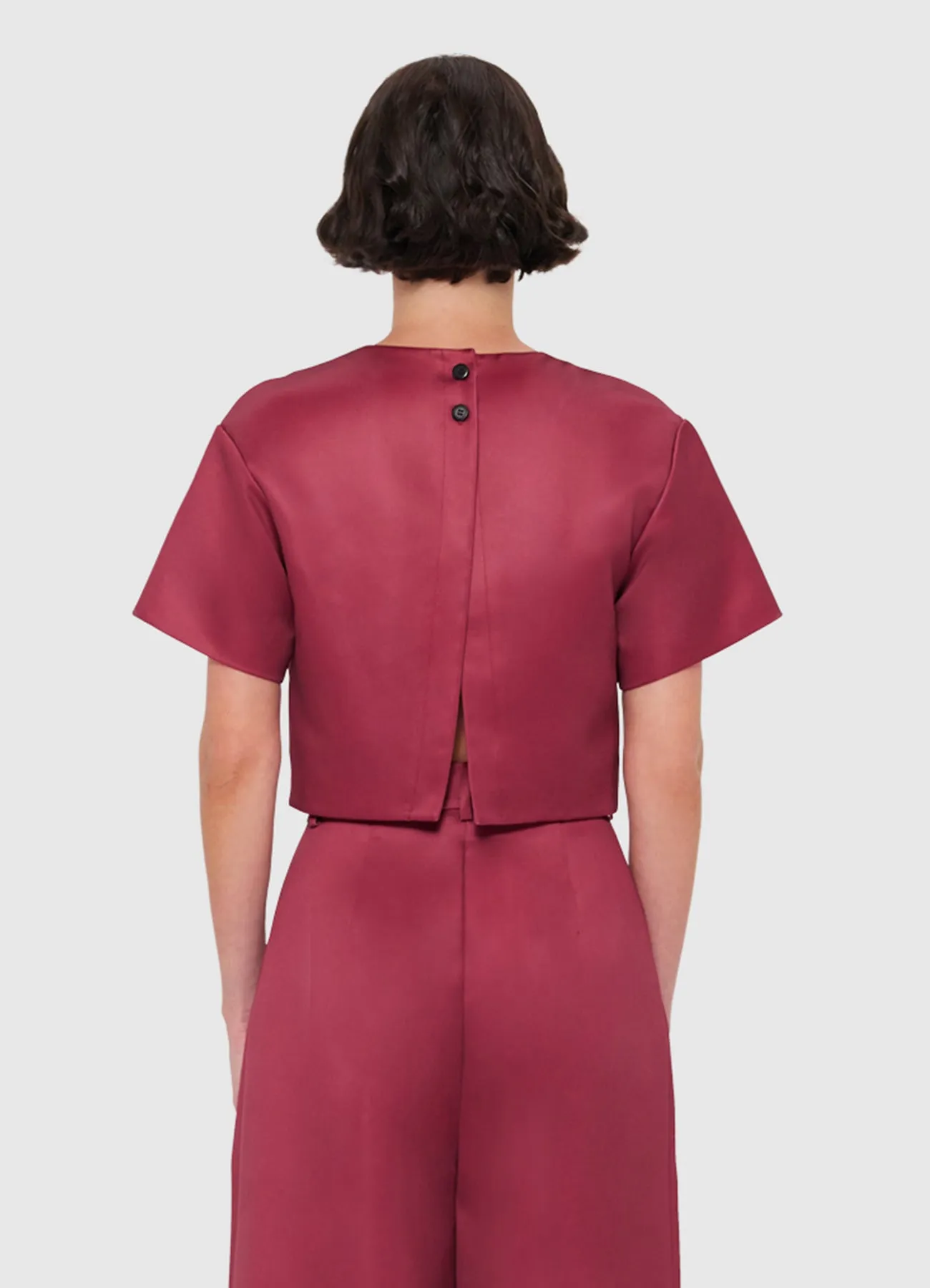 Indie Sleeve Top - Lily Print in Burgundy sold by LEO LIN product image thumbnail 4