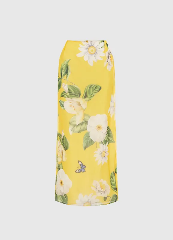 Jing Maxi Skirt - Joie Print in Sunshine sold by LEO LIN