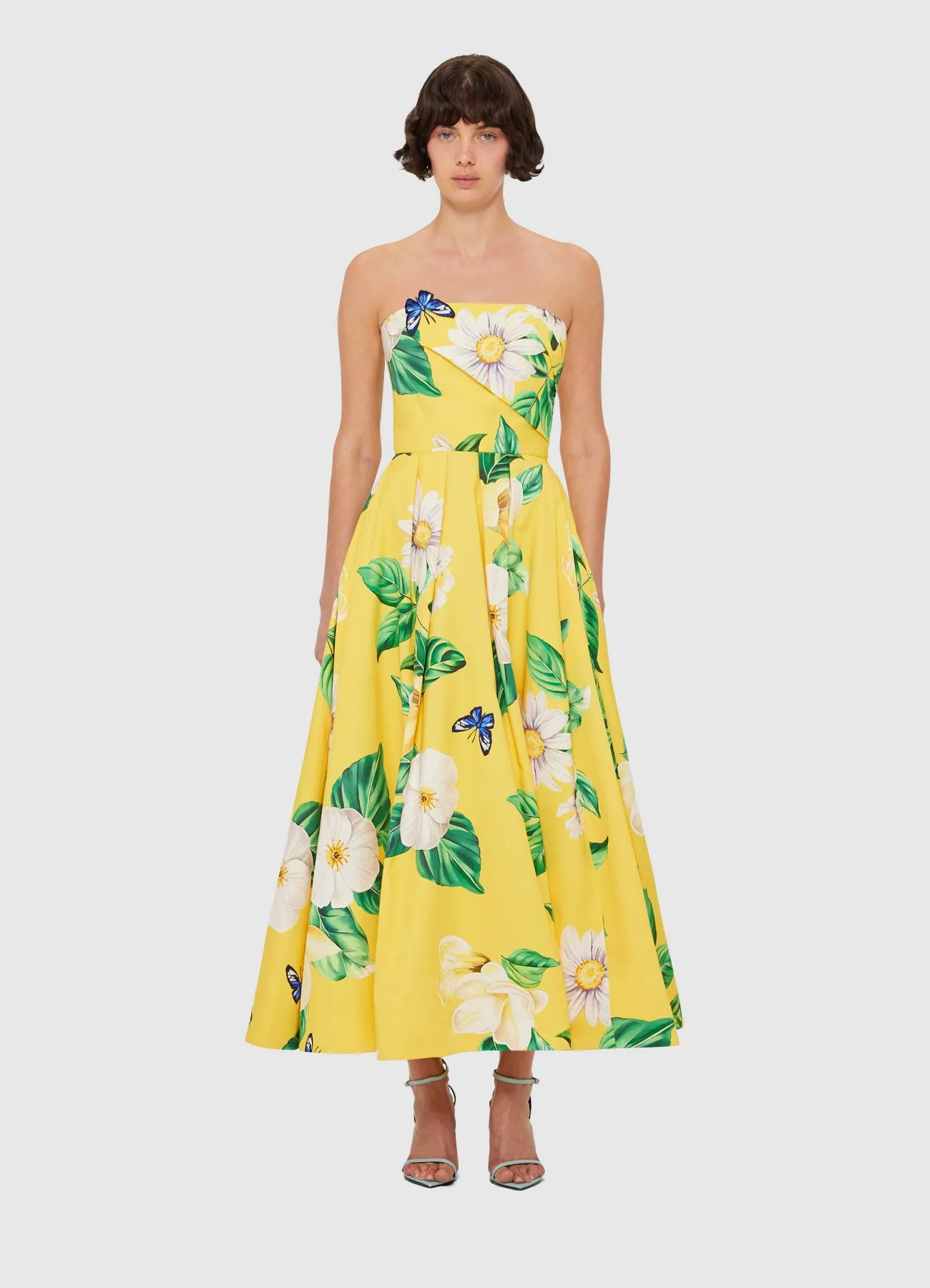Lynn Bustier Midi Dress - Joie Print in Sunshine sold by LEO LIN product image thumbnail 2