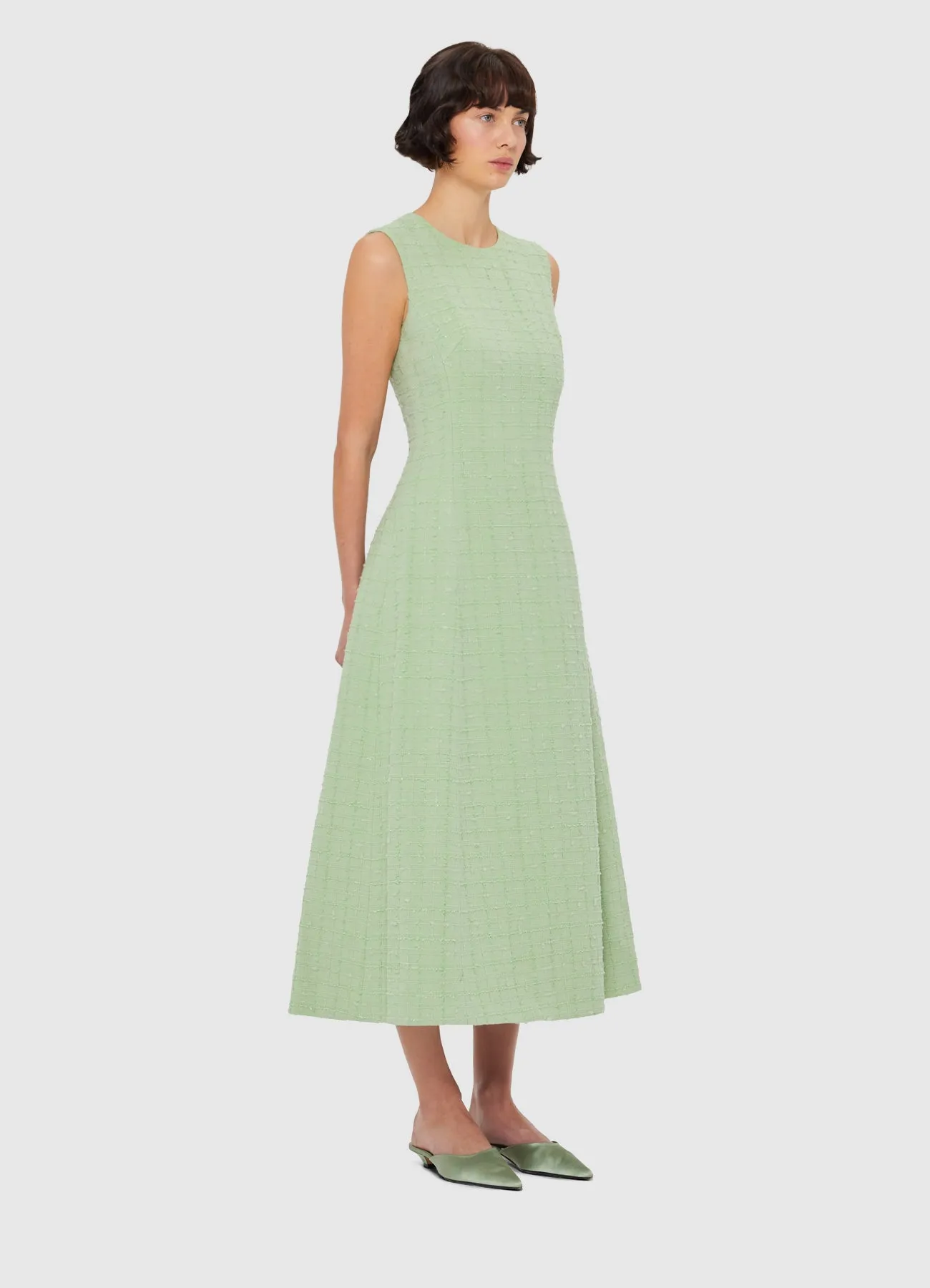 Cleo Tweed Midi Dress - Caledon Green sold by LEO LIN product image thumbnail 3