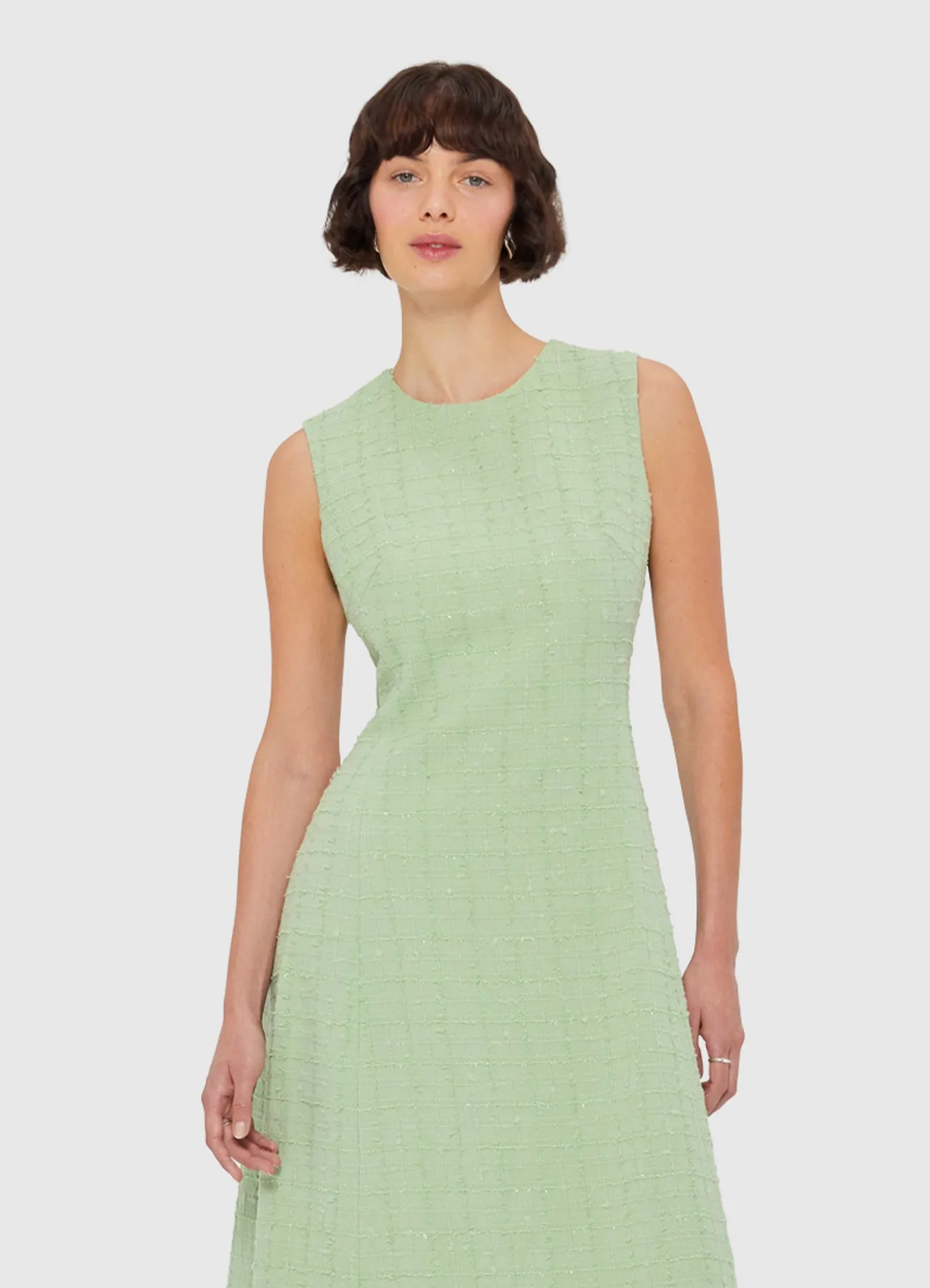 Cleo Tweed Midi Dress - Caledon Green sold by LEO LIN product image thumbnail 5