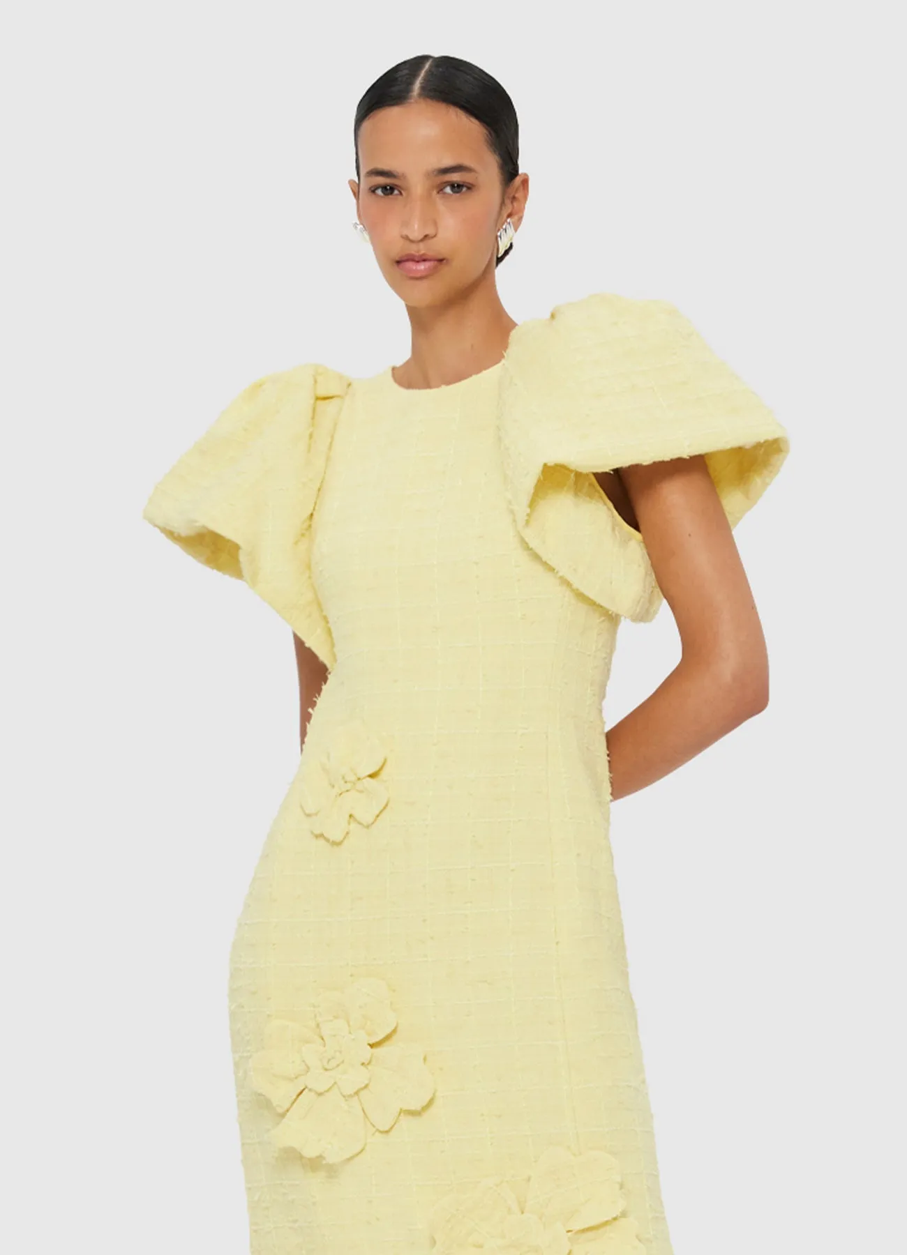 Lucinda Tweed Petal Maxi Dress - Sorbet Yellow sold by LEO LIN product image thumbnail 5