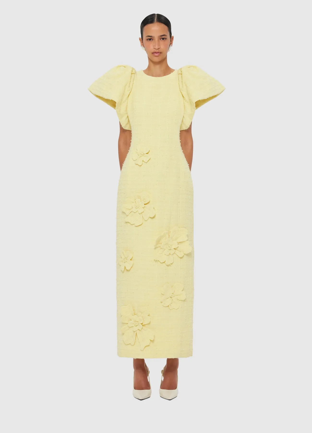 Lucinda Tweed Petal Maxi Dress - Sorbet Yellow sold by LEO LIN product image thumbnail 2