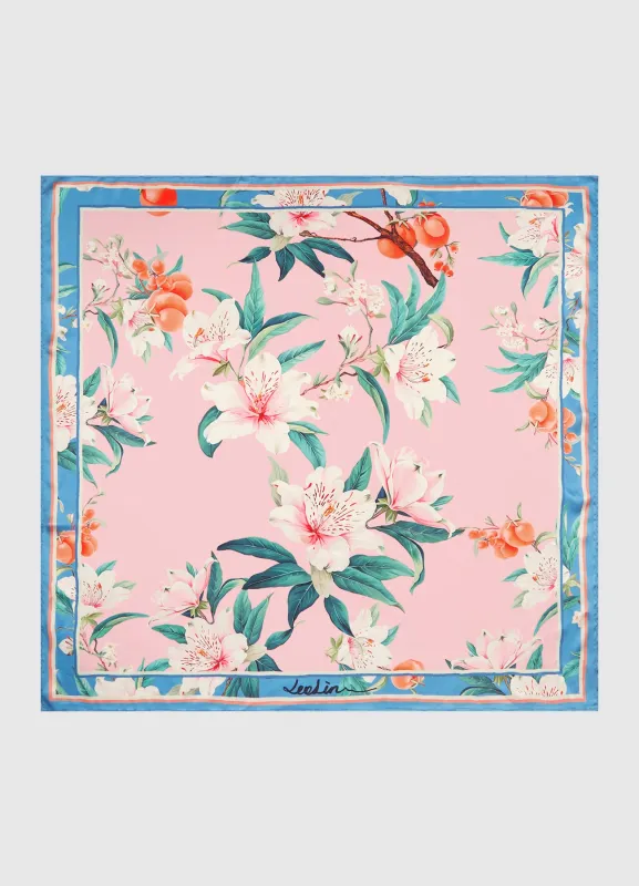Small Scarf - Lavish Print in Pink sold by LEO LIN