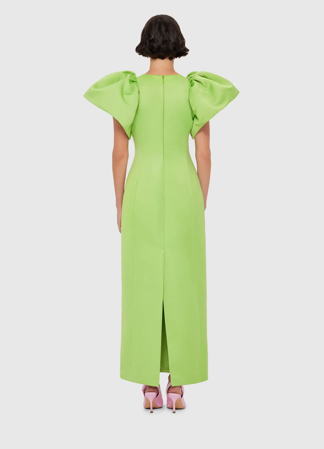 Lucinda Embellished Maxi Dress - Lily Print in Parakeet sold by LEO LIN product image thumbnail 4