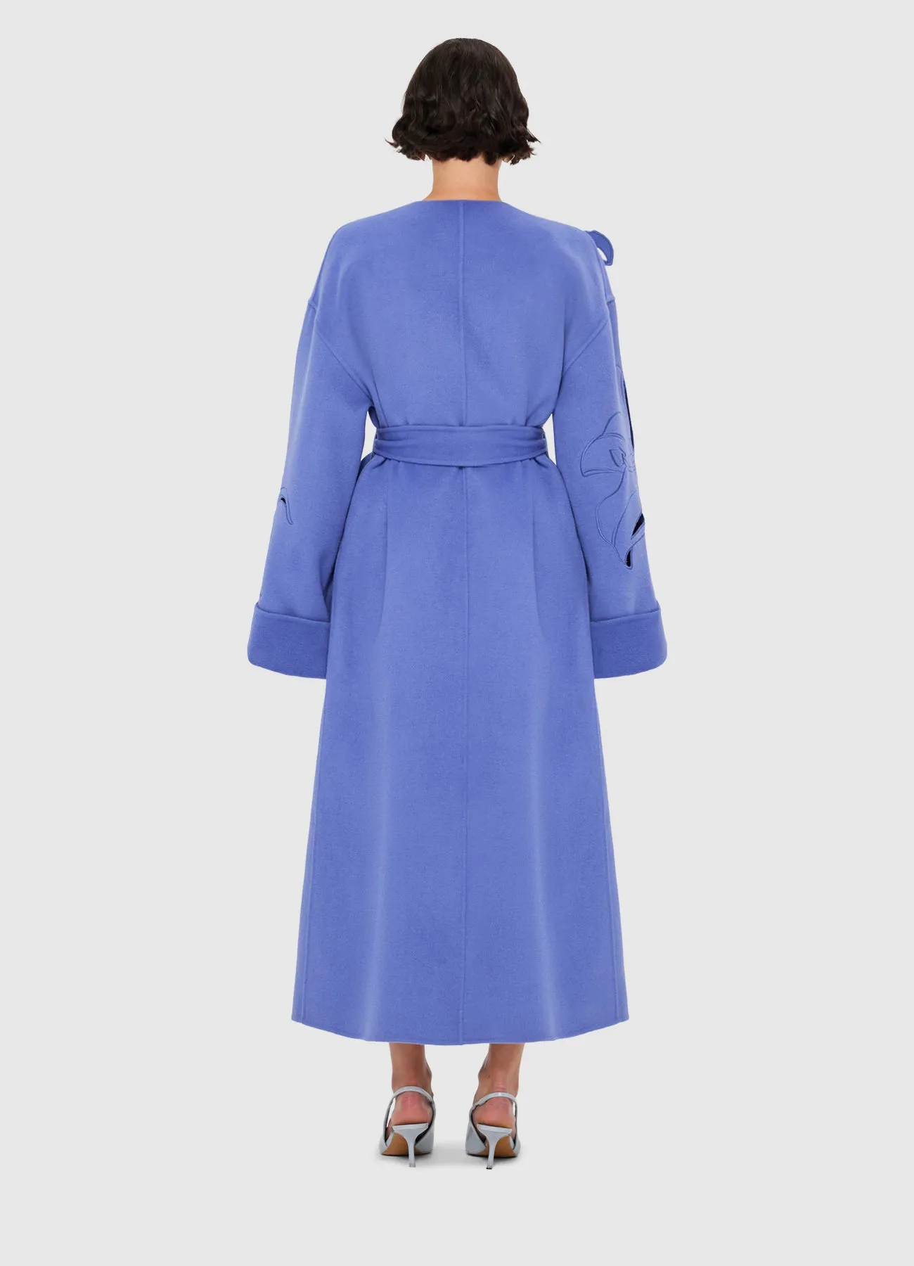 Celestine Appliqué Wool Coat - Moonlight sold by LEO LIN product image thumbnail 4