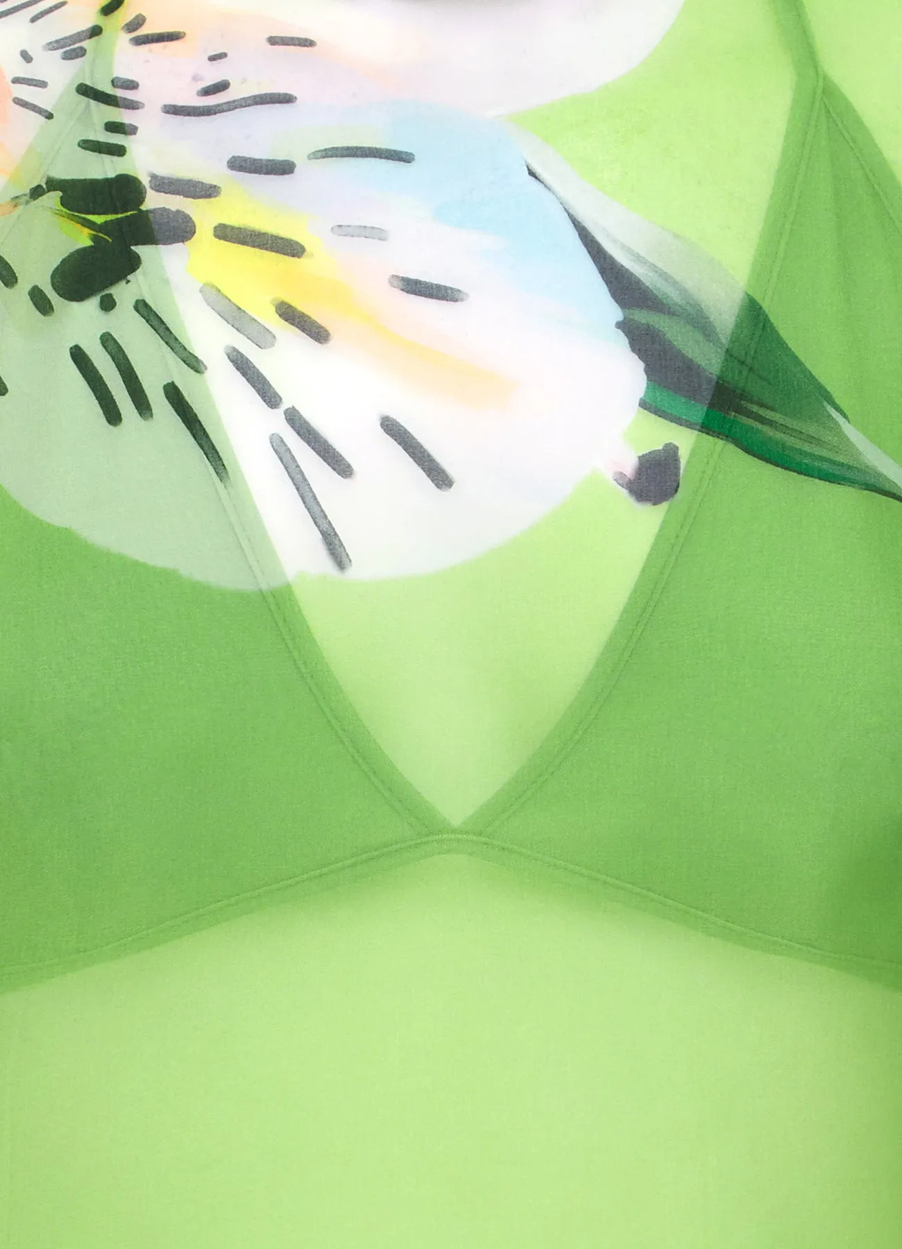 Indie Sleeve Top - Lily Print in Parakeet sold by LEO LIN product image thumbnail 5