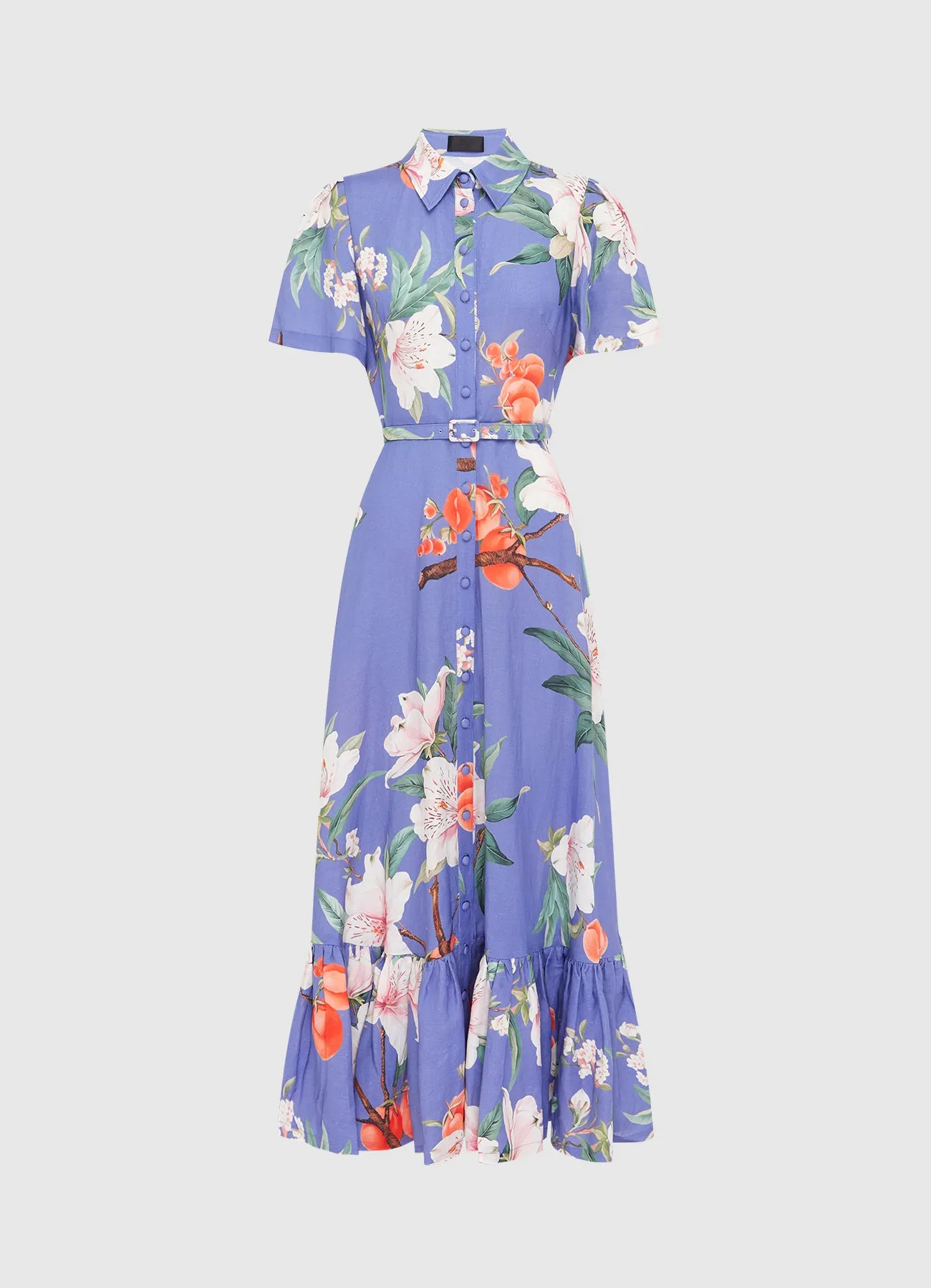 Becca Short Sleeve Midi Dress - Lavish Print in Moonlight sold by LEO LIN