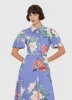 Becca Short Sleeve Midi Dress - Lavish Print in Moonlight sold by LEO LIN