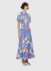 Becca Short Sleeve Midi Dress - Lavish Print in Moonlight sold by LEO LIN