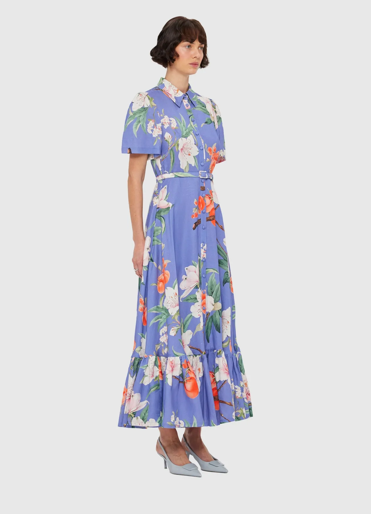 Becca Short Sleeve Midi Dress - Lavish Print in Moonlight sold by LEO LIN product image thumbnail 3
