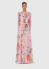 Lilith Tie Neck Maxi Dress - Lavish Print in Pink sold by LEO LIN