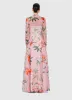 Lilith Tie Neck Maxi Dress - Lavish Print in Pink sold by LEO LIN