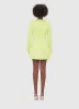Aliza Long Sleeve Petal Mini Dress - Chartreuse sold by LEO LIN