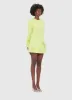 Aliza Long Sleeve Petal Mini Dress - Chartreuse sold by LEO LIN