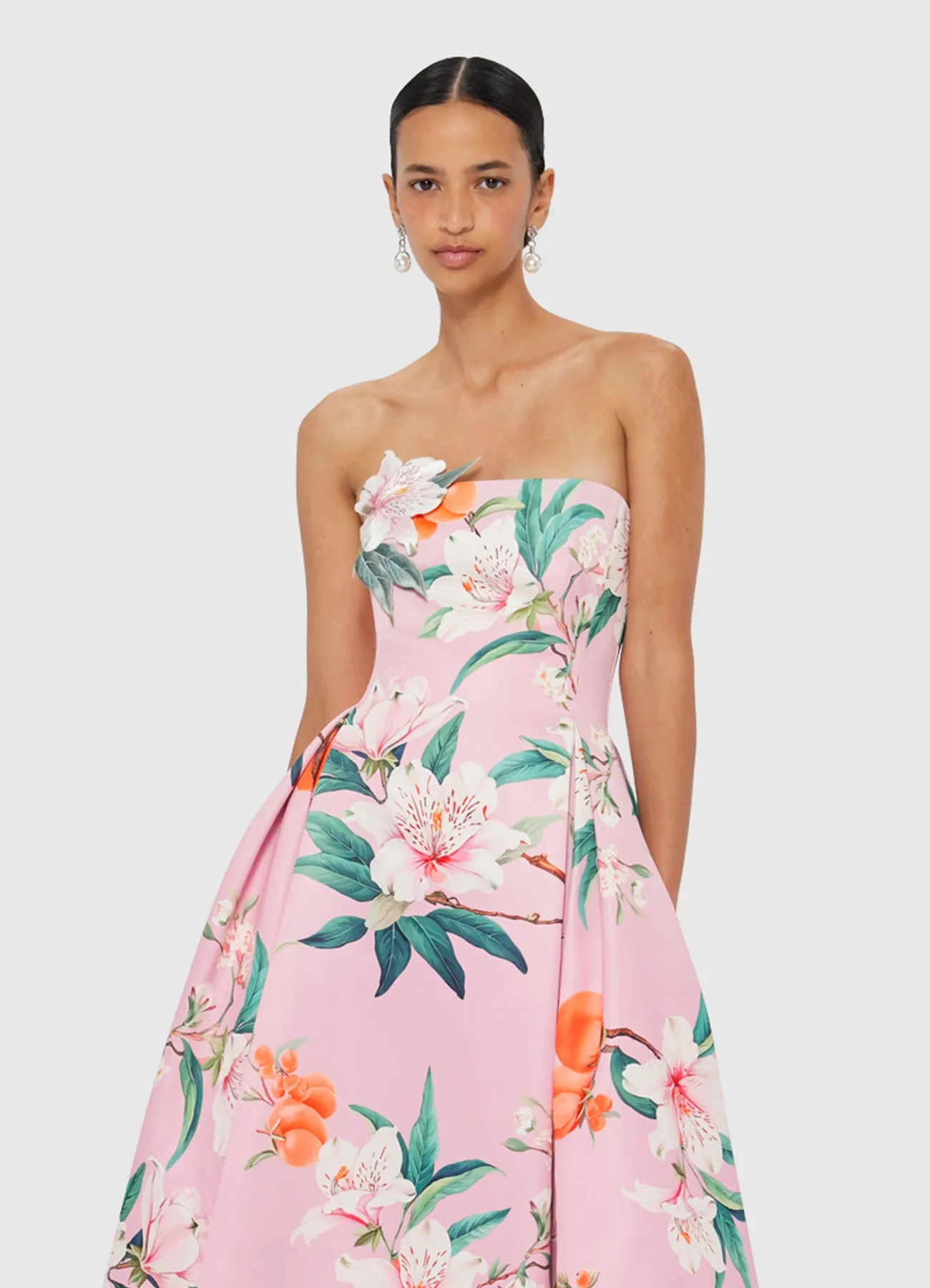 Nora Bustier Maxi Dress - Lavish Print in Pink sold by LEO LIN product image thumbnail 5