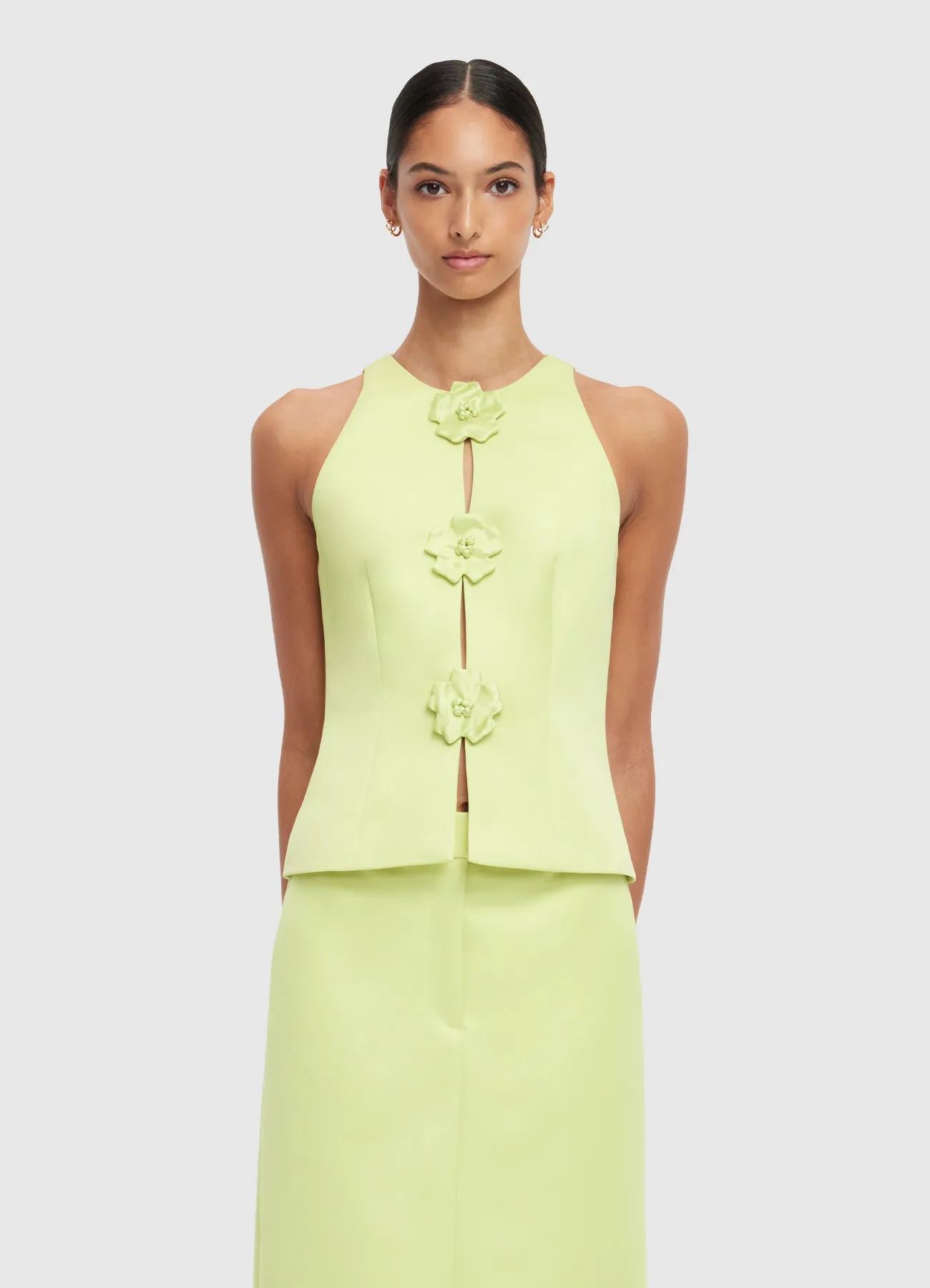 Amelia Petal Top - Chartreuse sold by LEO LIN product image thumbnail 2