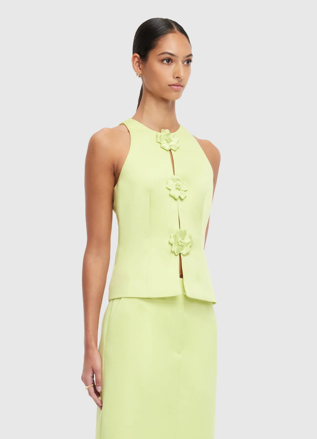 Amelia Petal Top - Chartreuse sold by LEO LIN product image thumbnail 3