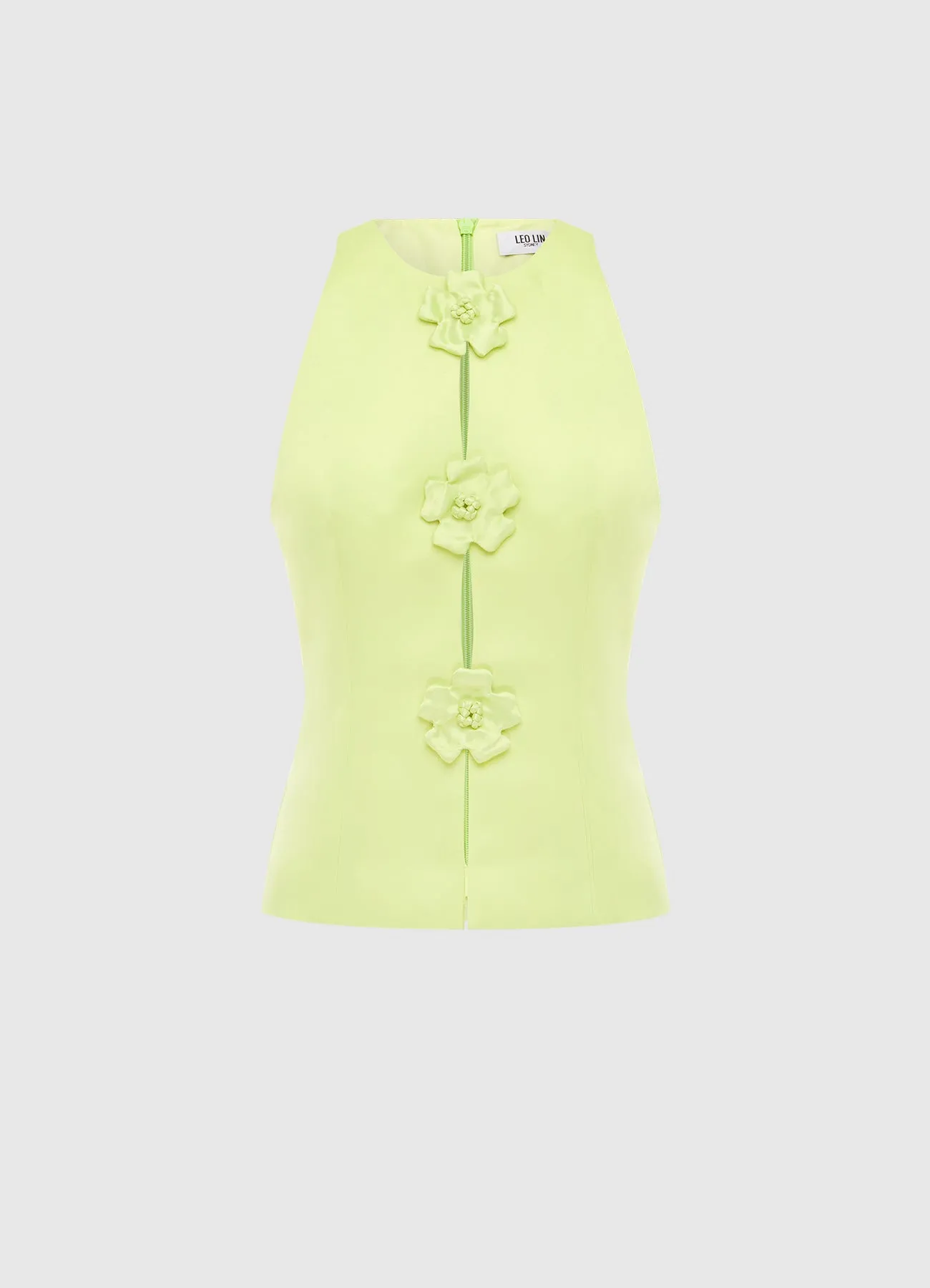 Amelia Petal Top - Chartreuse sold by LEO LIN